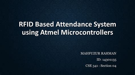 rfid based attendance system using avr|microcontroller rfid.